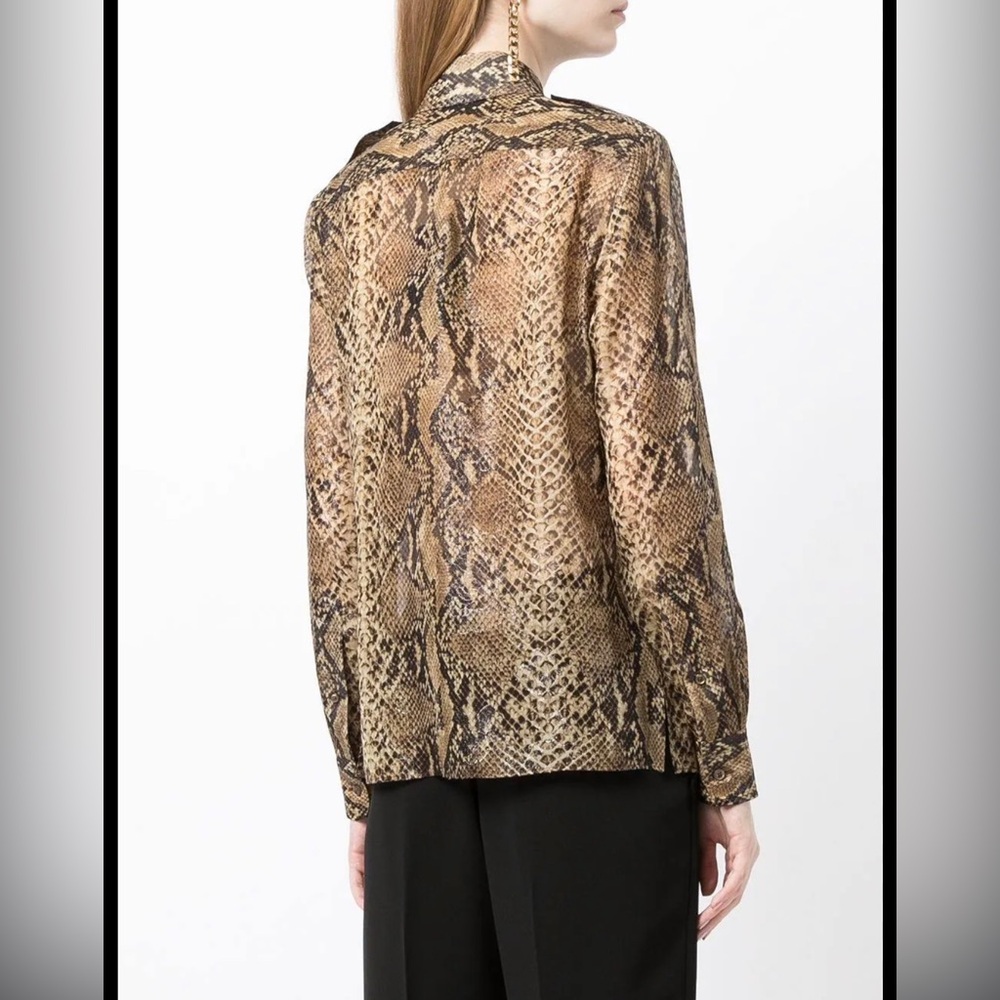 Lauren .collection Snakeskin Print Blouse